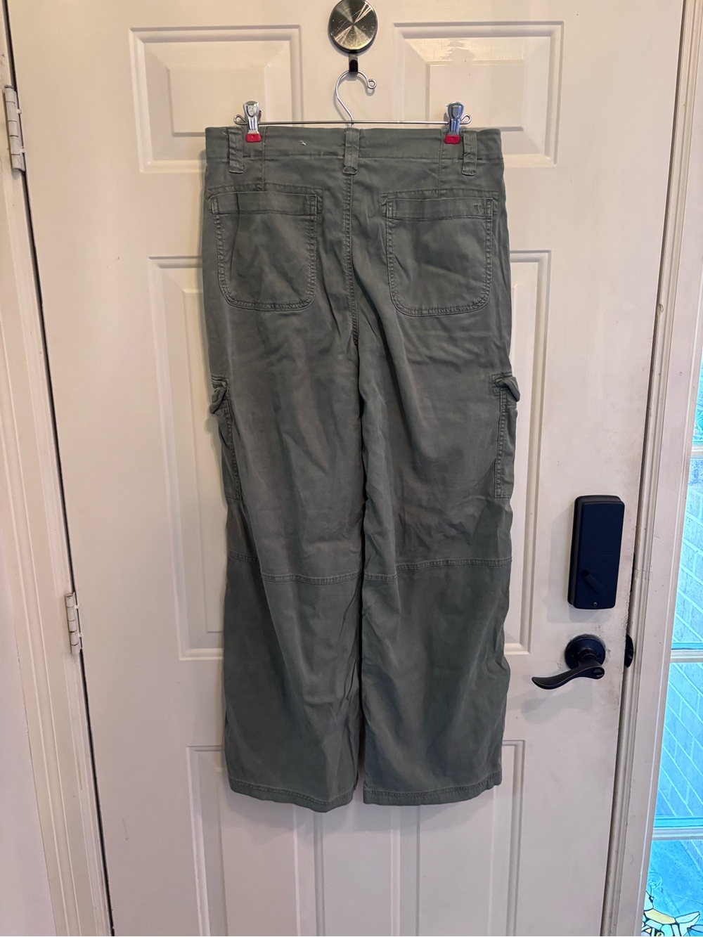American Eagle Outfitters Olive Cargo Wide-Leg Pants - Picture 3 of 5
